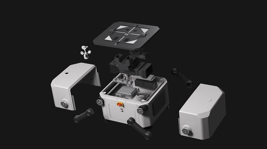 منصة الإقلاع (DJI Dock) ذاتية القيادة
