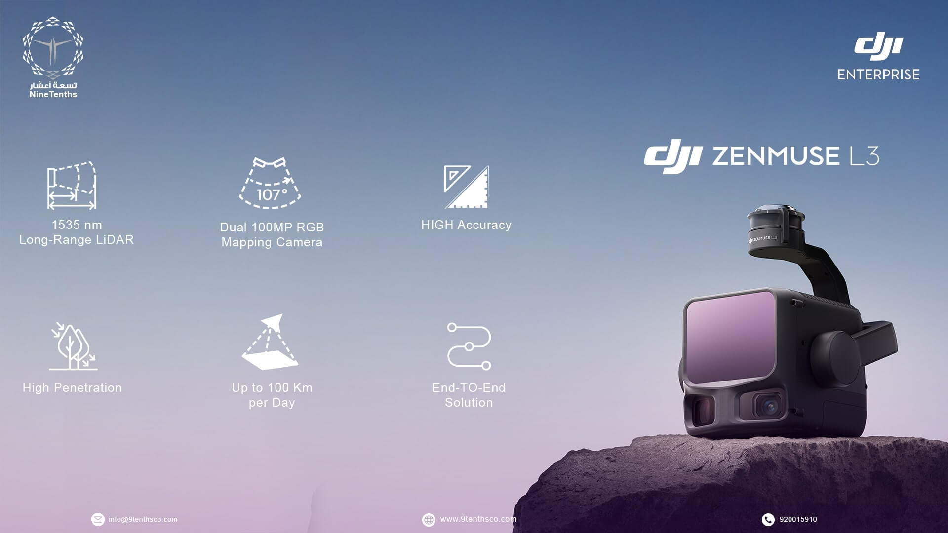 DJI Zenmuse L3 technical overview highlighting LiDAR mapping performance and integration with RGB imaging